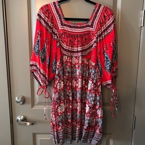 Free People Red Boho Dress - Size Small